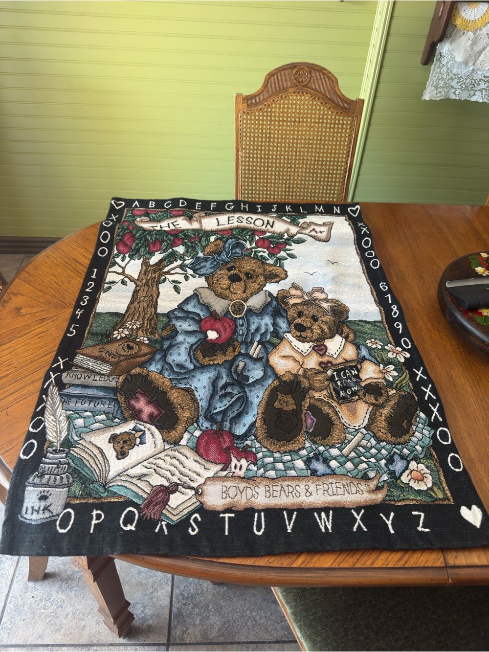 Boyds Bears & Friends Educational Bear Tapestry Wall Hanging - Multicolor